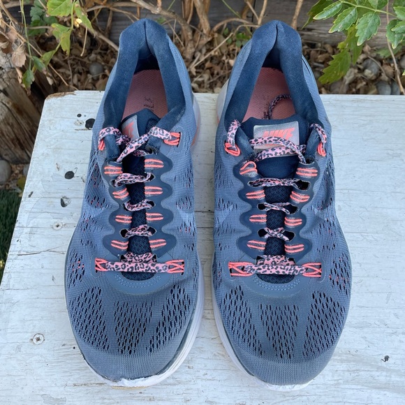 Nike lunarglide 5 gray white coral lunarlon 9.5 running shoes athletic gym - Picture 2 of 7
